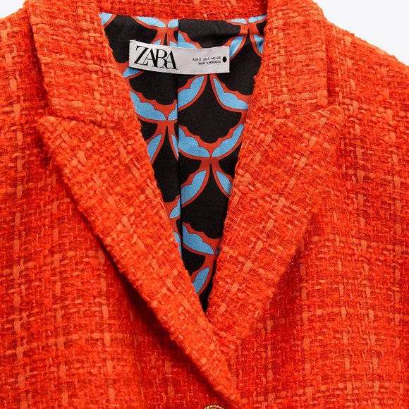 ZARA PRINTED LINING FITTED JACKET.. JACKET ONLY - Picture 6 of 6
